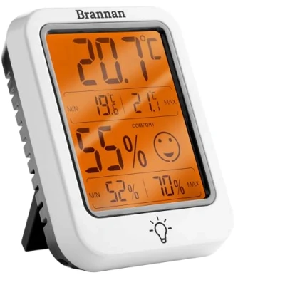 Image of Digital Room Thermometer Indoor Humidity Meter Hygrometer Accurate Temperature Greenhouse Max Min Recording Backlight LCD Home House Office Baby Nursery