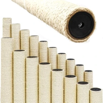 Image of EYEPOWER 7.1 cm Thick: 15 Cat Scratching Post Replacement M10 Extra Sturdy Scratch Posts 100% Sisal Fabric Pole Spare Parts Climbing Tree Rope Scratcher Poles for Cats