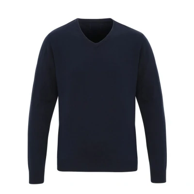 Image of Premier Mens Essential Acrylic V Neck Sweater (Navy) Size X Large