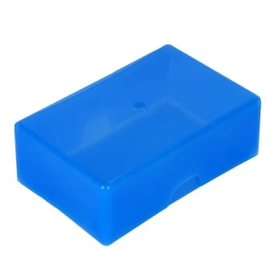 Image of WestonBoxes Plastic Business Card Boxes Holds 125 Cards 35mm Deep (Blue, Pack of 50)