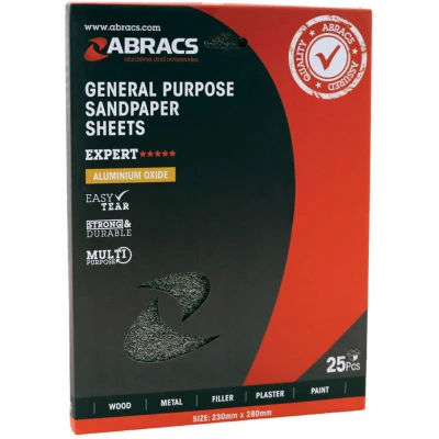 Image of VAN LINE Abracs Alu Oxide Paper 230x280mm P40 Pack of 25 WPP3