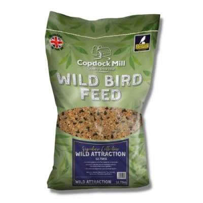 Image of Copdock Mill Wild Bird Seed 12.75kg, Signature Collection Attraction All Year Round Food 100% Natural Ingredients with Peanuts for Suitable Species