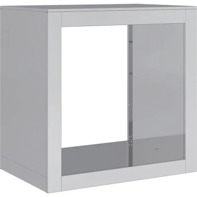 Image of vidaXL Firewood Rack 60x40x60 cm Galvanised Steel
