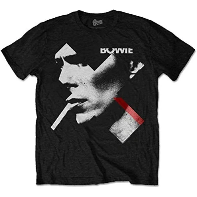 Image of Rockoff Trade Men&#039;s David Bowie X Smoke T Shirt, Black, XXL UK
