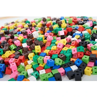 Image of a2bsales 100 x 1cm Cubes Counting Interlocking Snap Building Maths Home Early Learning