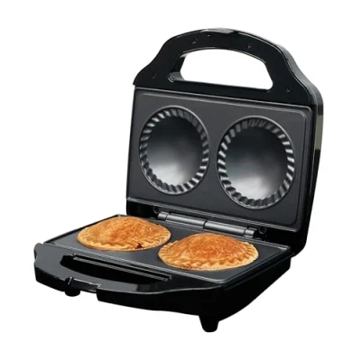Image of Treat Factory UK Mains Power Non Stick Self Crimping Double Deep Fill Pie Maker