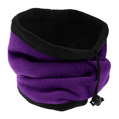 Image of Floso® Womens/Ladies Multipurpose Fleece Neckwarmer Snood/Hat (One Size) (Purple)