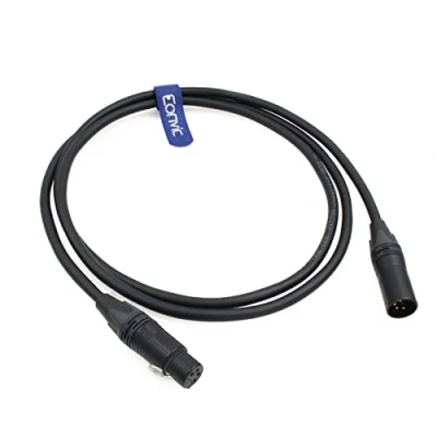 Image of Eonvic 4 pin Male to Female 4Pin XLR Power Supply Cable for DSLR Camera (Original 1.8M)