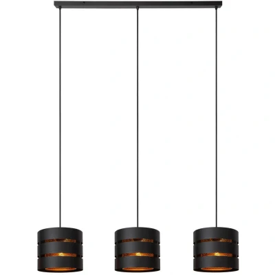 Image of Lucide ROSAS Pendant light 3xE27 Black