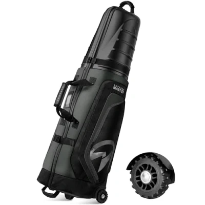 Image of OutdoorMaster Golf Travel Bags for Airlines with Wheels and Hard Case Top, Protect Clubs, Lightweight Easy to Maneuver, Upgrade Version, Grey