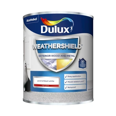 Image of STX_447511 Dulux Weathershield Exterior Gloss 750ml Pure Brilliant White ()