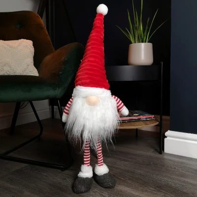 Image of 67cm Standing Plush Christmas Gonk with Grooved Hat in Red