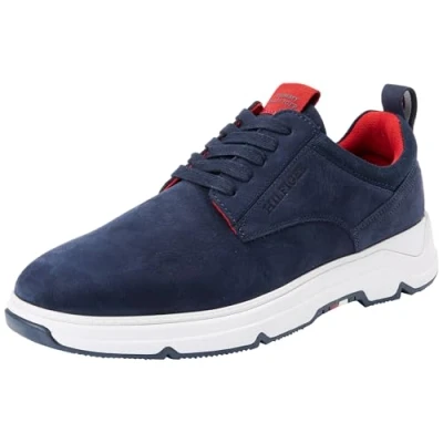 Image of Tommy Hilfiger Men Nubuck Mix Hybrid Shoe, Desert Sky, 42 EU