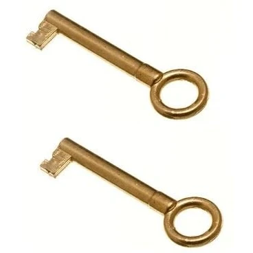 Image of Spare Key For Wardrobe Cabinet Door Cupboard Lock Drawer Replacement Gold Home 2 piece