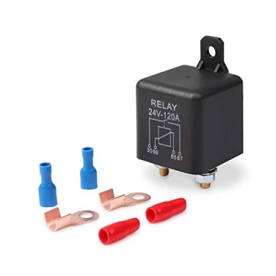 Image of Ehdis Split Charge Relay 24V 120A 4 Pin, Relays for Car, Truck, Motor, Boat, Car Starter Heavy Duty ZL180 with 2 Pin Footprint and Terminal 1 Set