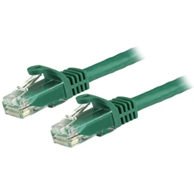 Image of StarTech.com 3m CAT6 Ethernet Cable Green CAT 6 Gigabit Wire 650MHz 100W PoE++ RJ45 UTP Category Network/Patch Cord Snagless w/Strain Relief Fluke Tested UL/TIA Certified (N6PATC3MGN)