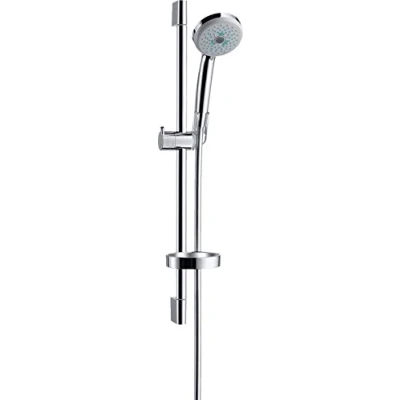 Image of hansgrohe Croma 100 shower set Multi with rail 65 cm and soap dish