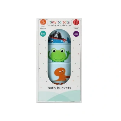 Image of Bath Toys Water For Toddlers, Tiny To Tots Bathtime Fun, Swim Pool Toy Gifts 0M+ Educational &amp; Kids Fill N Spill (Baby Buckets)