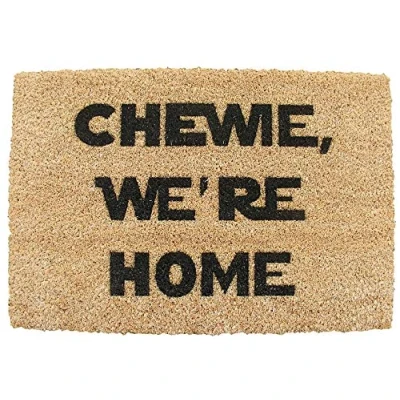 Image of FastCraft STAR WARS INSPIRED CHEWIE WERE HOME WELCOME DOOR MAT 60x40 cm COIR DOORMAT INDOOR FLOOR WINTER ENTRANCE RUG NOVELTY PRESENT HOUSE WARMING GIFT