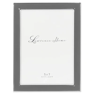 Image of Lawrence Frames Polished Enamel Picture Frame, 5x7, Gray