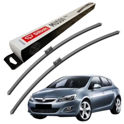 Image of Silbak Windscreen Wipers, fits for VAUXHALL ASTRA (2009 ONWARDS) Front Wiper Blades, 700mm/600mm