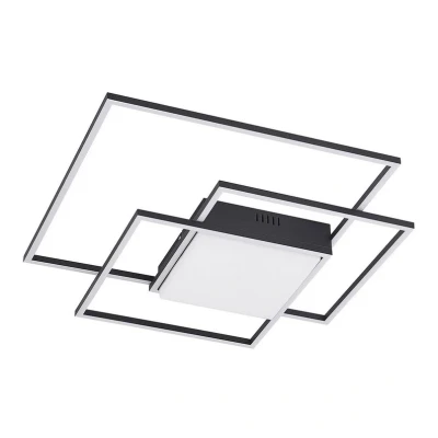 Image of Lindby LED ceiling light Nelinka, 60 cm, black, aluminium