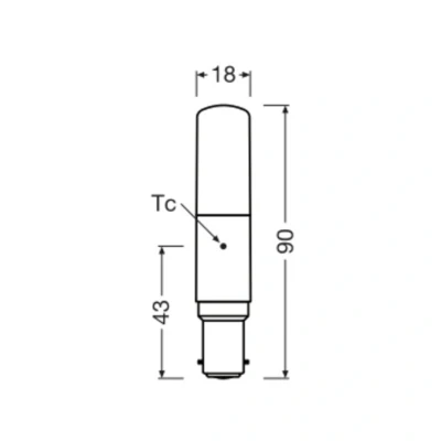 Image of OSRAM LED bulb Special T, B15d, 8 W, 2,700 K, dimmable.