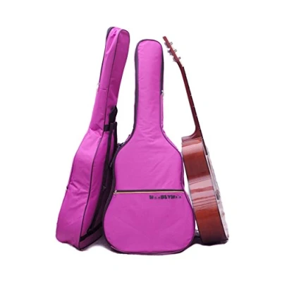 Image of Hooblyhoo Purple Guitar Case Gig Bag for Acoustic and Classical Guitars