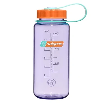 Image of Nalgene Sustain Tritan BPA Free Water Bottle Made with Material Derived From 50% Plastic Waste, 16 OZ, Wide Mouth, Amethyst