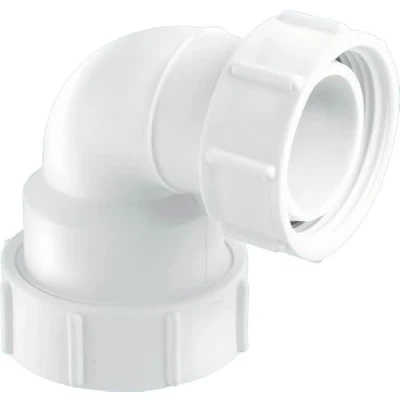 Image of McAlpine 1 1/4� 95 Degree Multifit Bend x BSP Coupling Nut S5MA