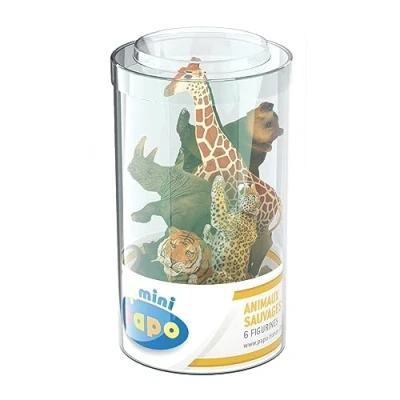 Image of Papo Mini Animals figurines, 33021 PLUS Wild Set 2 (Tube, 6 pcs), Multicolour