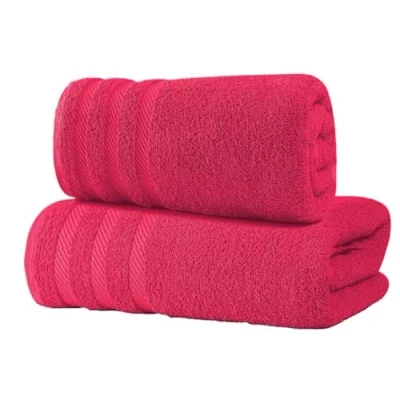 Image of 2x Large Bath Sheets Towel 100% Egyptian Cotton Bathroom Jumbo Towels Super Soft 500GSM Fast Absorbent Quick Dry Big (Pink)