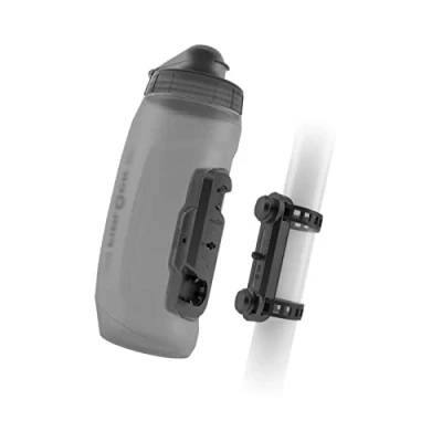 Image of Fidlock Trinkflasche &amp; Halterung Twist Bottle Uni Base Set, 590 ml, Transparent Schwarz, 09641