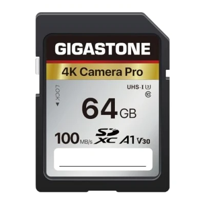 Image of Gigastone 64GB SD Card V30 SDXC Memory High Speed 4K Ultra HD UHD Video Compatible with Canon Nikon Sony Pentax Kodak Olympus Panasonic Digital Camera