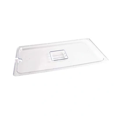 Image of Vogue U250 Polycarbonate 1/1 Gastronorm Notched Lid, Transparent, 530x325mm