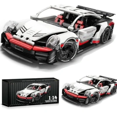 Image of JUCYJULY Technology Sports Car Building Kit for Porsche 911, 1266 Racing Model Blocks Sets, MOC Super Vehicle Construction Toys Gifts Kids Adults