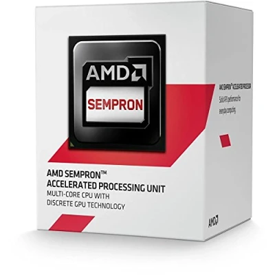 Image of AMD APU Sempron 2650 Dual Core Processor, Socket AM1, 1.45GHz, 1MB, 25W, Radeon HD 8240, SD2650JAHMBOX, Advanced Vector Extensions, Virtualization Technology