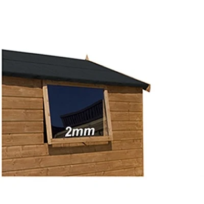 Image of Set of 2. 2mm Acrylic Perspex Sheet for SHED Windows 2Ft x 2Ft/610mm 610mm