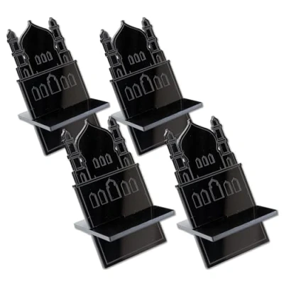 Image of Papierdrachen 4 Date Holders Acrylic Black Decoration for Ramadan Sugar Festival Set 02
