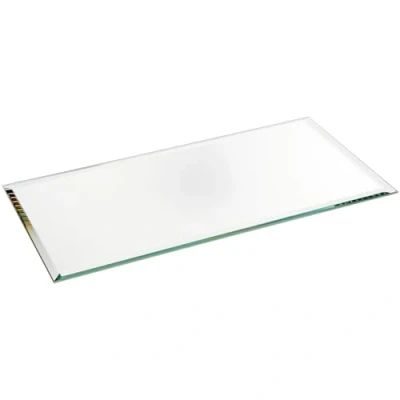 Image of Plymor Rectangle 3mm Beveled Glass Mirror, 4 inch x 8 (Pack of 6)