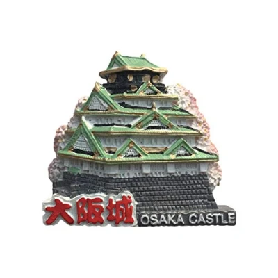 Image of Japan 3D Osaka Castle Refrigerator Magnet Resin Travel Souvenirs,Handmade Home &amp; Kitchen Decoration Fridge Collection Gift