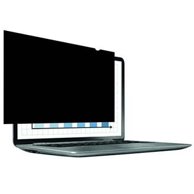 Image of Fellowes PrivaScreen Anti Glare Black Privacy Filter &amp; Screen Protector For Laptop, 12.5&quot; Inches 16:9 Widescreen Easy Attach Removal With Quick Reveal Tabs