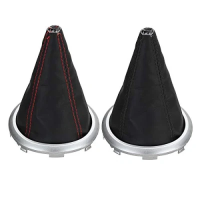 Image of Car PU Leather Gear Shift Knob Stick Lever Boot Cover for Suzuki Swift 2005 2010 COD (Black)