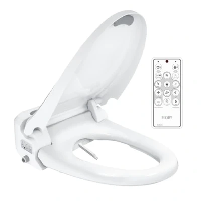 Image of R FLORY FDB608 Electronic Smart Bidet Seat Attachment Easy Install Heated Warm Dry Water Power Save Self Cleaning Separate Nozzle (Normal UK)