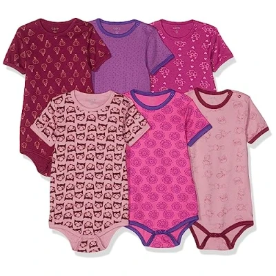 Image of Care Baby Body Kurzarm, 6er Pack Light rose (550), 74