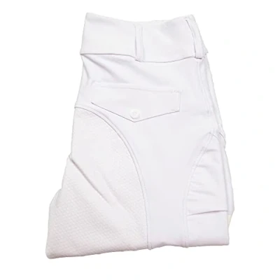 Image of Oypla Coco Equestrian White Ladies Womens Kids Horse Riding Tights Jodhpurs Breeches Leggings XXS