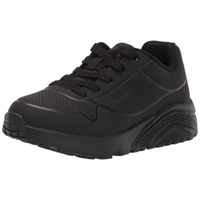 Image of Skechers Boy&#039;s Uno Lite delodox Sneaker, Black Synthetic Trim L, 13 UK