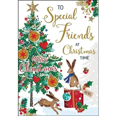 Image of Jonny Javelin Special Friends Christmas Card Hares