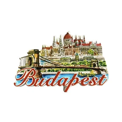 Image of Budapest Hungary 3D Refrigerator Magnet Resin Travel Souvenirs,Handmade Home &amp; Kitchen Decoration Fridge Collection Gift