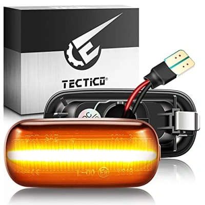 Image of TECTICO LED Dynamic Side Indicator Amber Yellow SMD Brighter Compatible with Audi A3 S3 8P A4 S4 RS4 B6 B7 B8 A6 S6 RS6 C5 C7, 2 Lamps